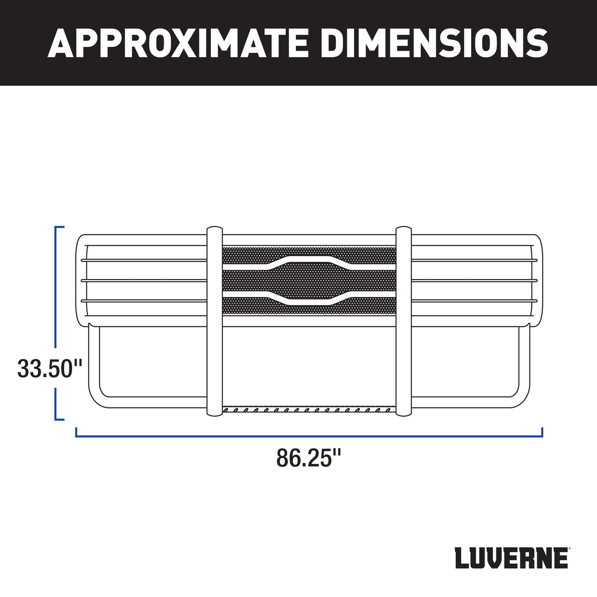 LUVERNE Prowler Max Polished Stainless Grille Guard, 2011-2016 Ford F-250/F-350/F-450 Super Duty