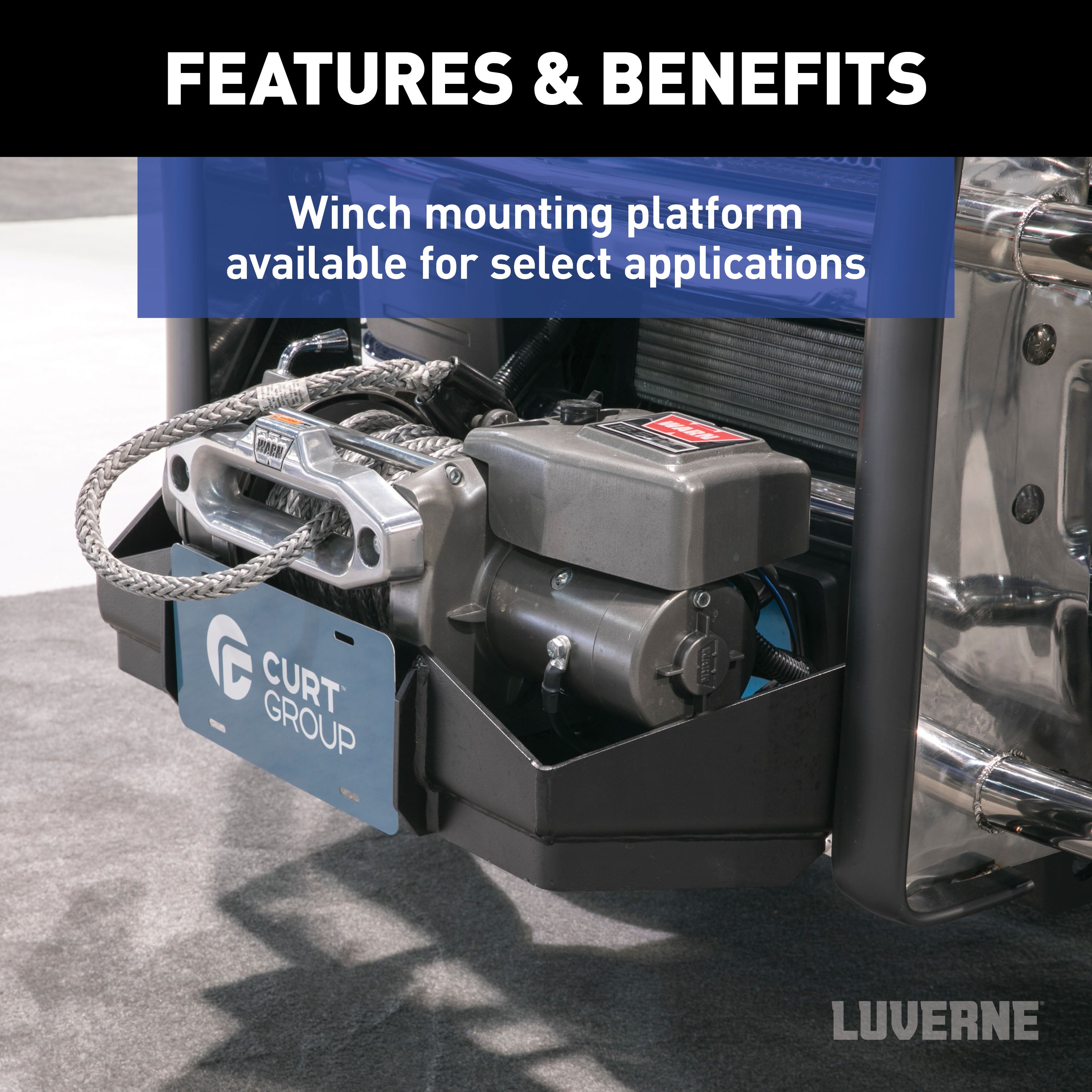 LUVERNE Prowler Max Polished Stainless Grille Guard (No Brackets), 2017-2022 Ford F-250/F-350/F-450 Super Duty