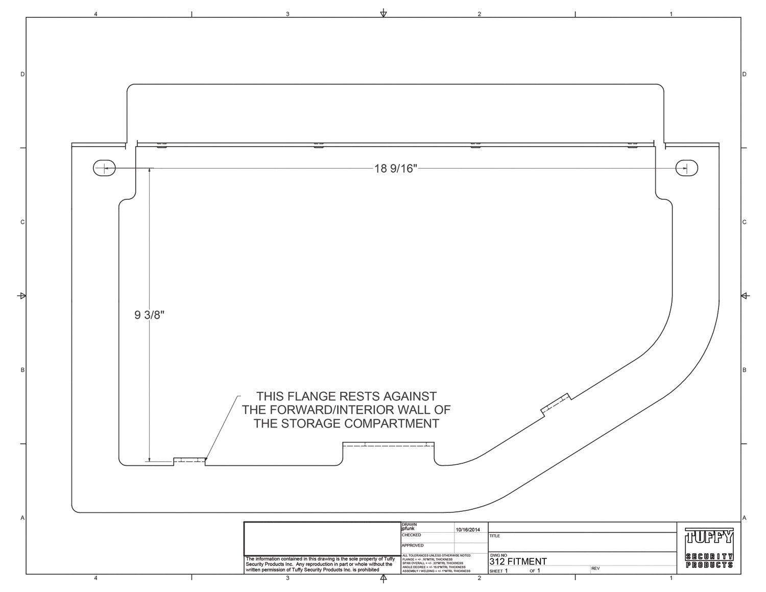 Rear Underseat Locking Lid 09-10 Ram 1500 11-22 1500 19 1500 Classic 10-22 2500/3500  Extended Crew Cab Black Tuffy Security Products
