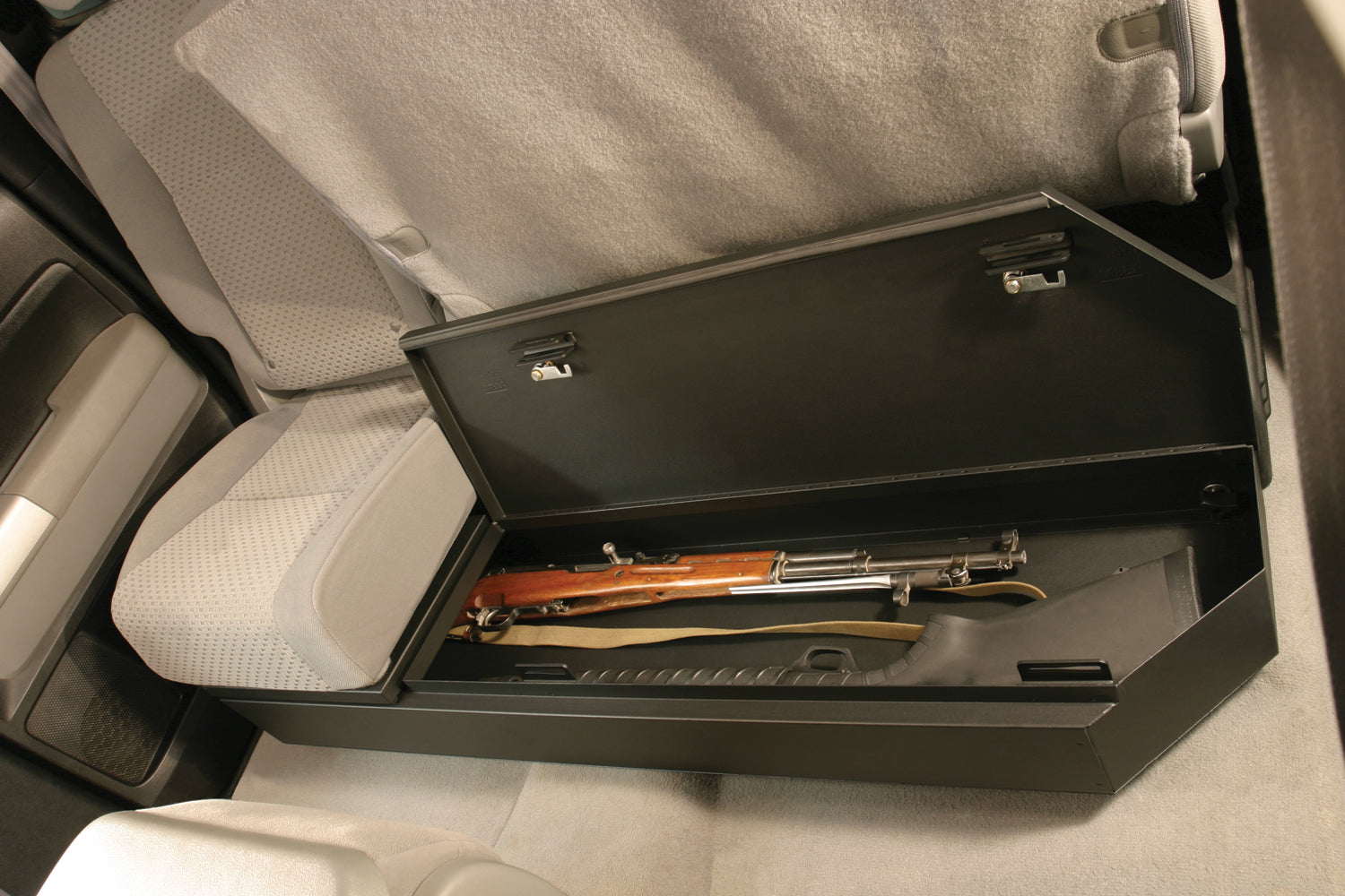 Rear Underseat Lockbox - 07-21 Tundra w/ Double Crew Cab Excludes CrewMax Black Tuffy Security Products
