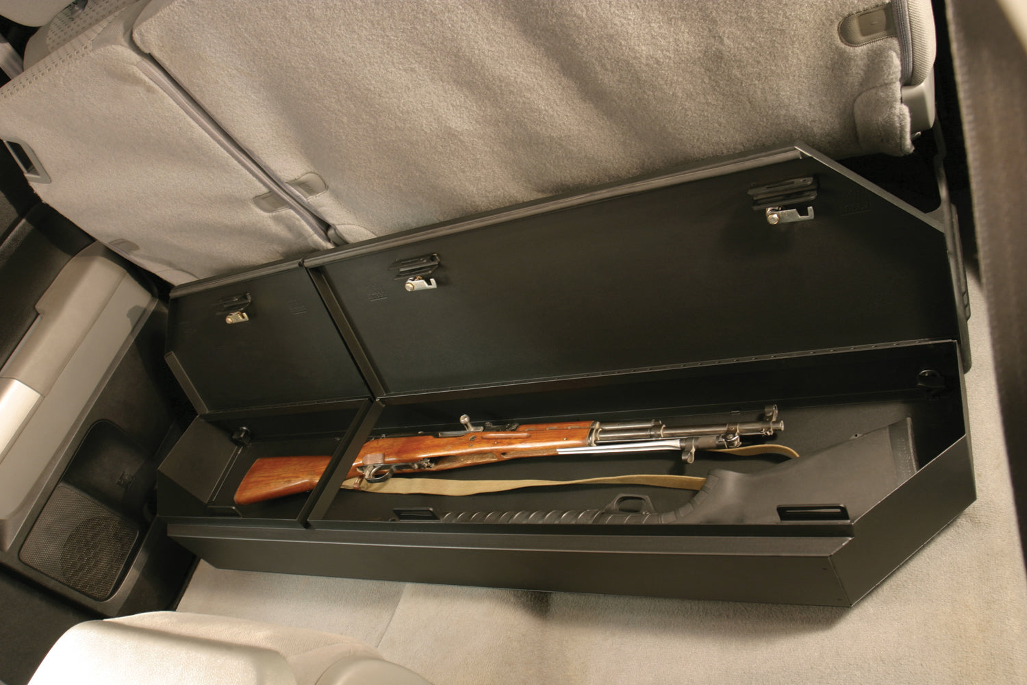 Rear Underseat Lockbox - 07-21 Tundra w/ Double Crew Cab Excludes CrewMax Black Tuffy Security Products