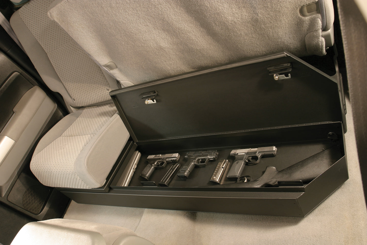 Rear Underseat Lockbox - 07-21 Tundra w/ Double Crew Cab Excludes CrewMax Black Tuffy Security Products