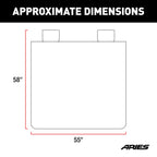 ARIES Seat Defender 58" x 55" Removable Waterproof Black Bench Seat Cover