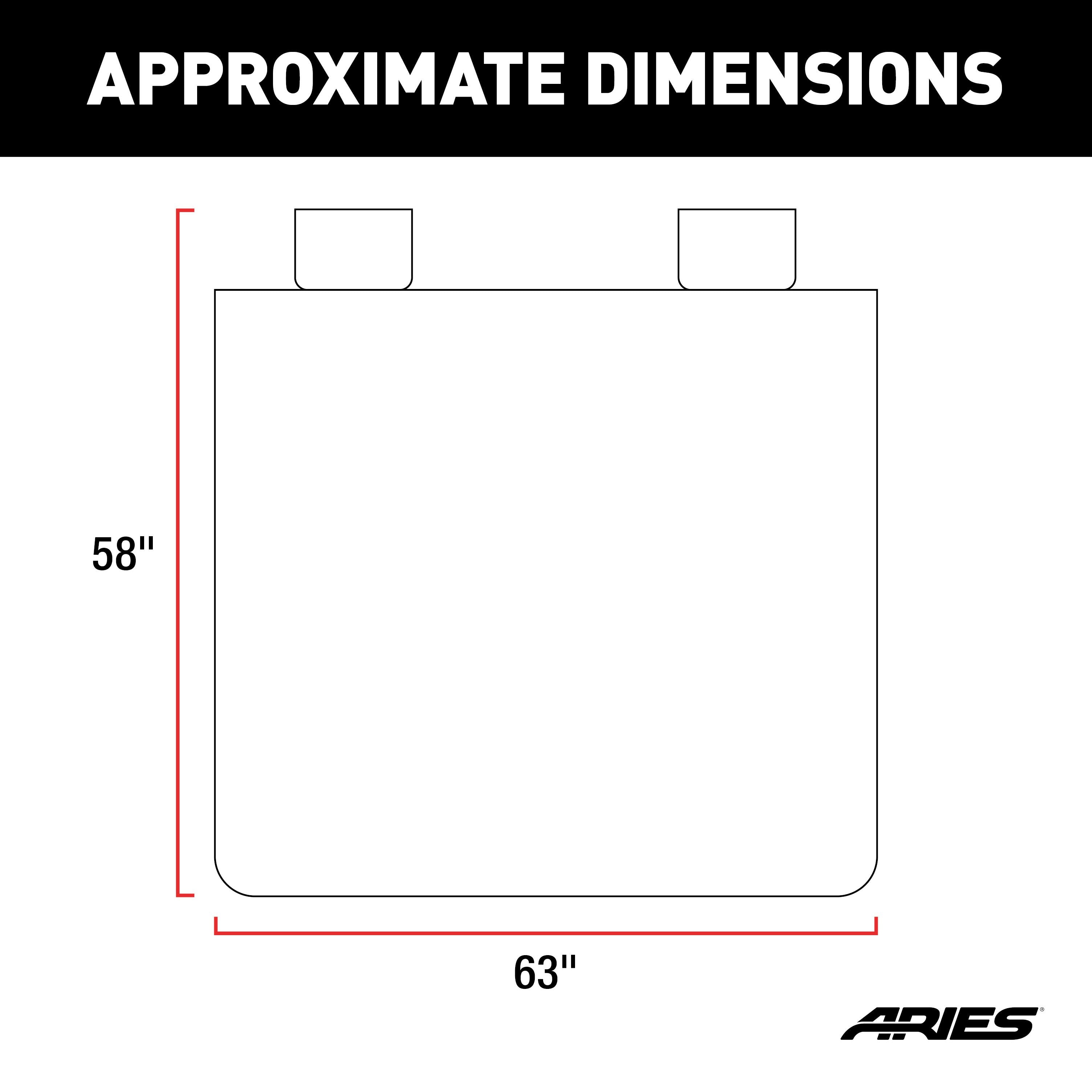 ARIES Seat Defender 58" x 63" Removable Waterproof Grey XL Bench Seat Cover