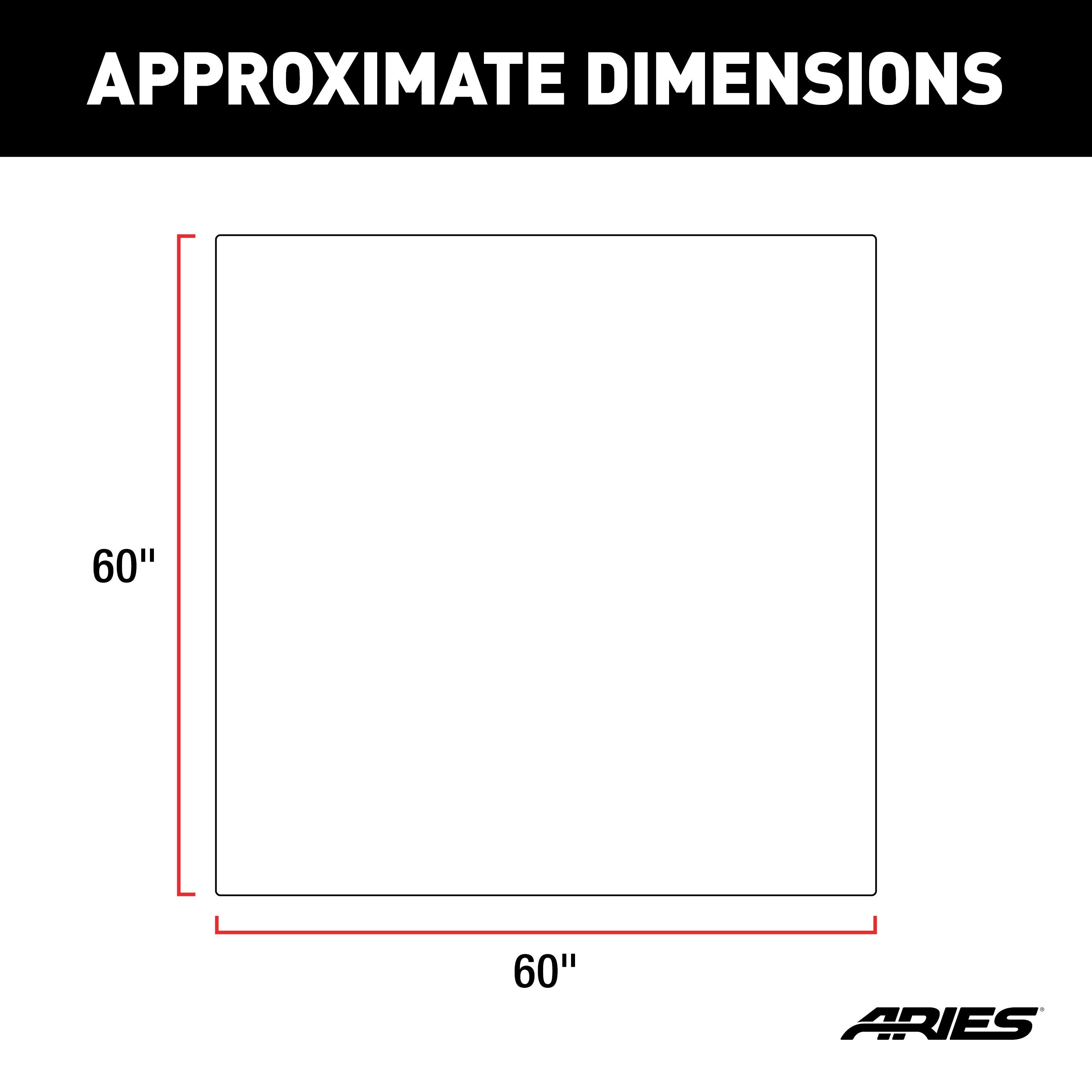 ARIES Seat Defender 60" x 60" Removable Waterproof Black Cargo Blanket Protector