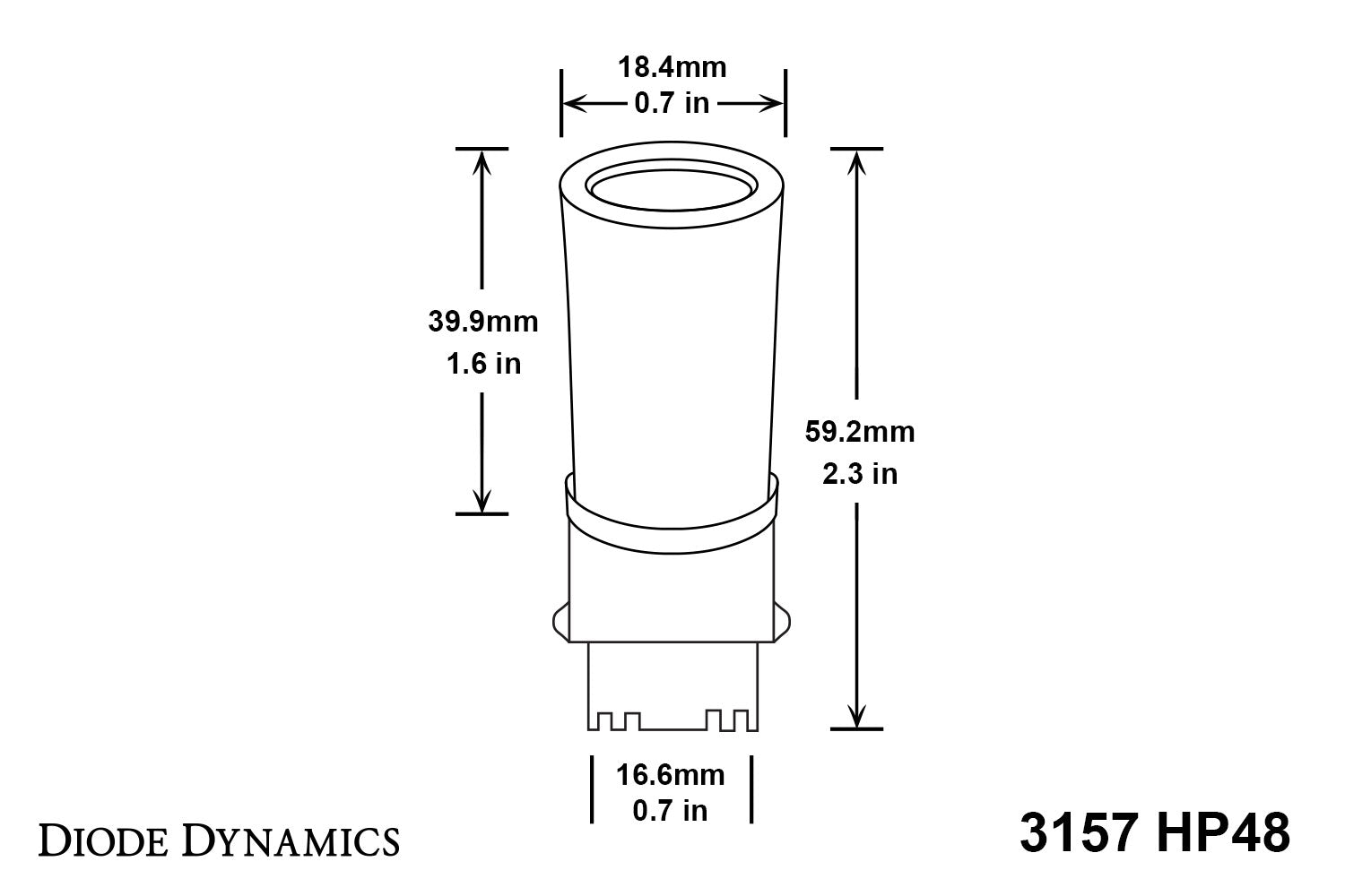 Diode Dynamics 3157 HP48 LED Red (single)