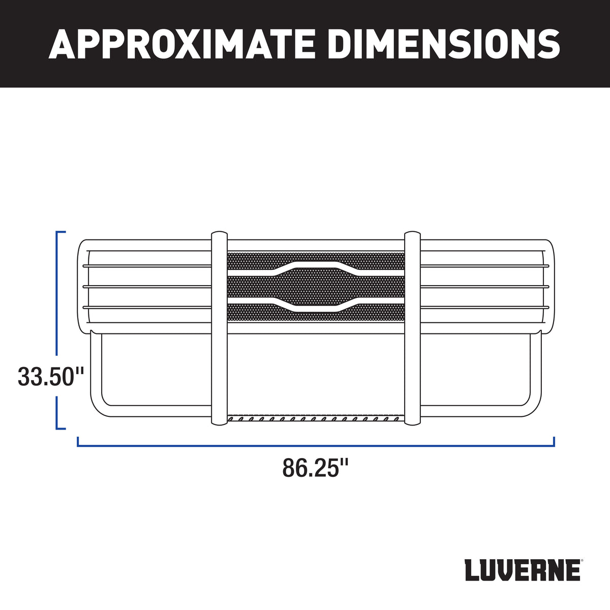 LUVERNE Prowler Max Black Steel Grille Guard, 2011-2016 Ford F-250/F-350/F-450 Super Duty