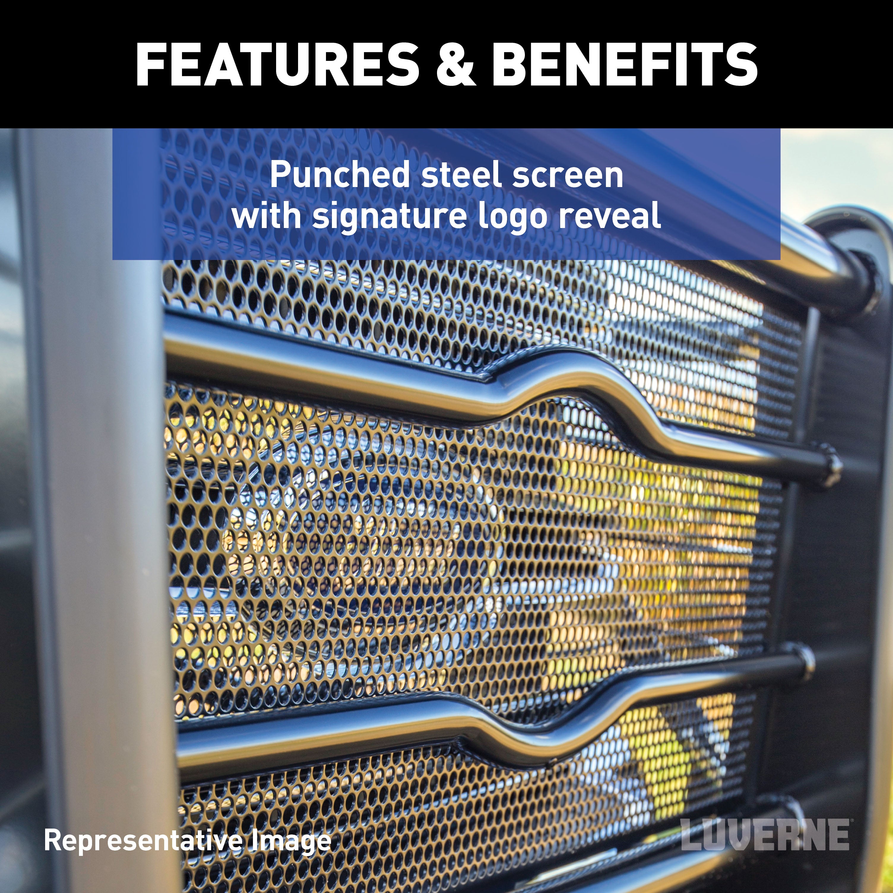 LUVERNE Prowler Max Black Steel Grille Guard, 2011-2016 Ford F-250/F-350/F-450 Super Duty