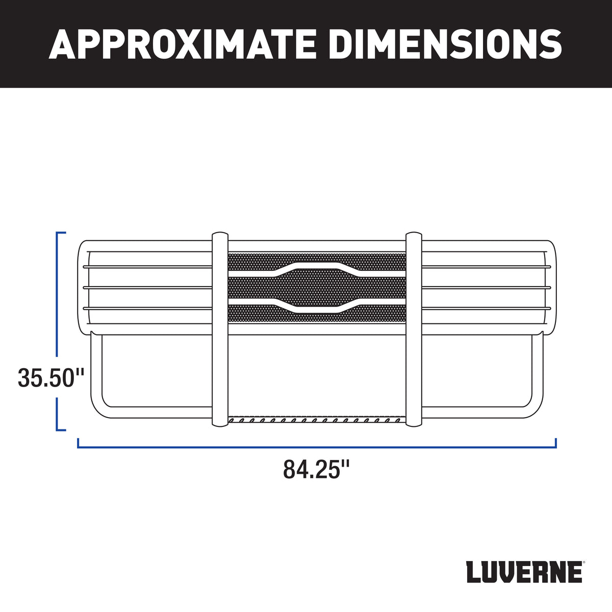 LUVERNE Prowler Max Black Steel Grille Guard, 2015-2023 Ford F-150