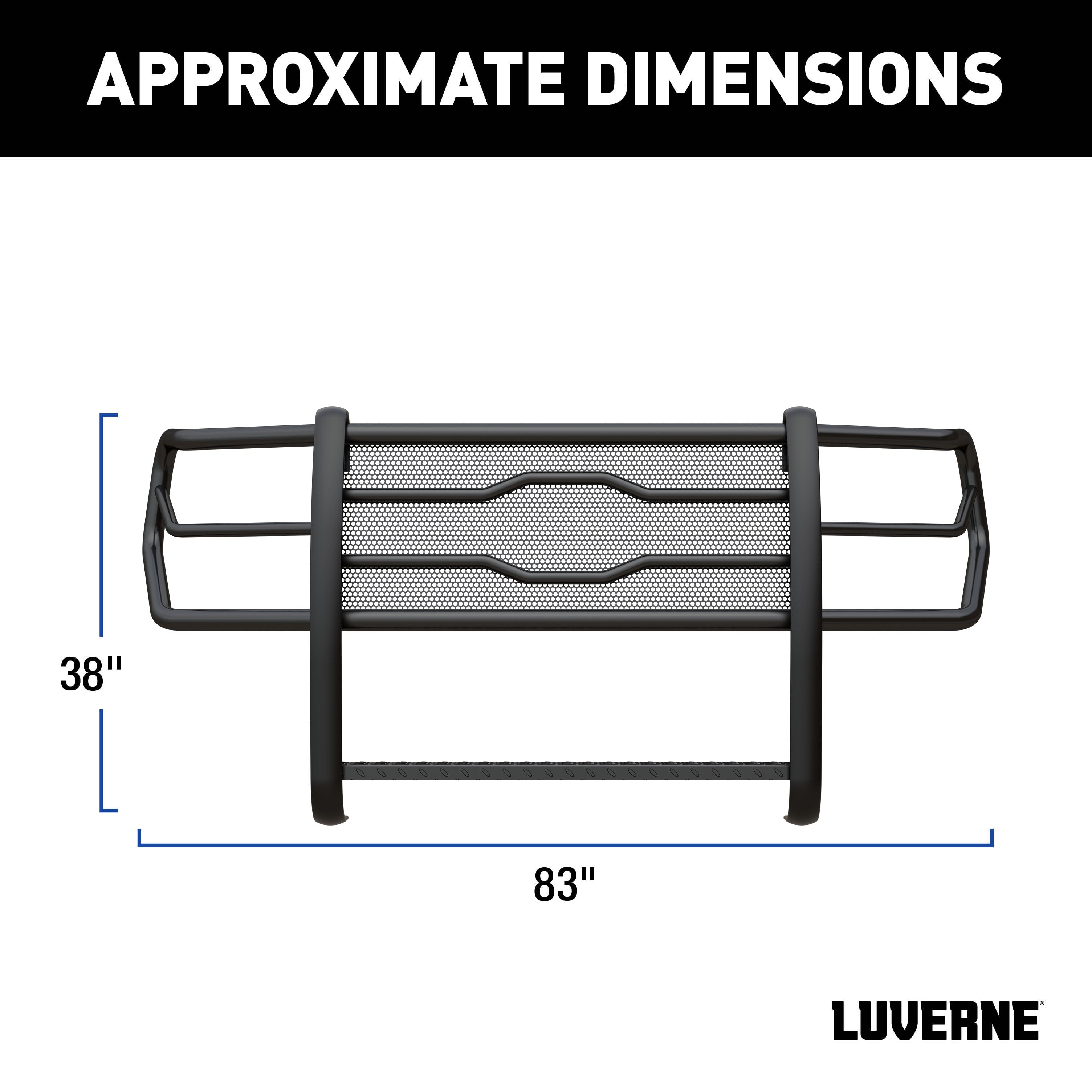LUVERNE Prowler Max Black Steel Grille Guard, 2017-2022 Ford F-250/F-350/F-450 Super Duty