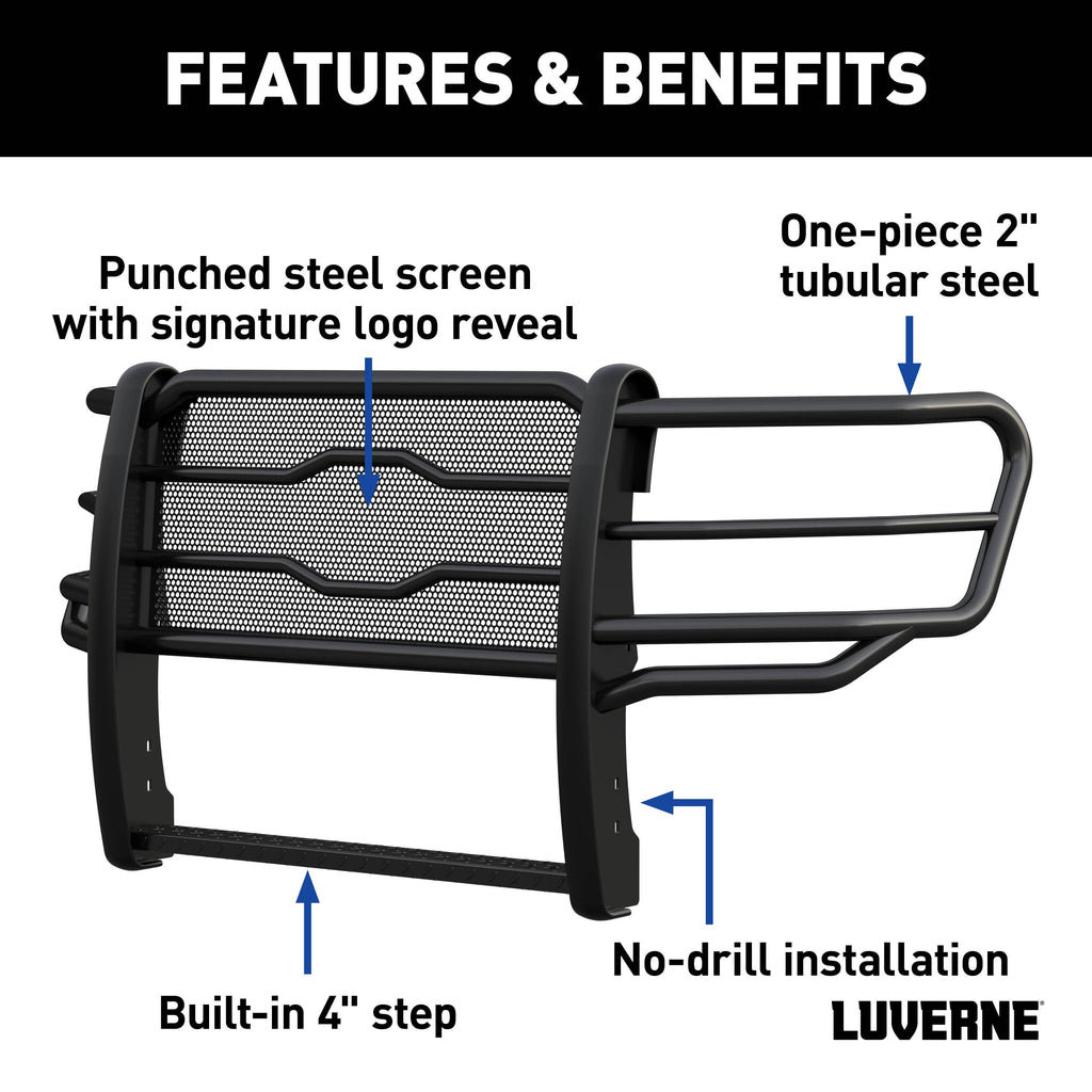 LUVERNE Prowler Max Black Steel Grille Guard, 2017-2022 Ford F-250/F-350/F-450 Super Duty