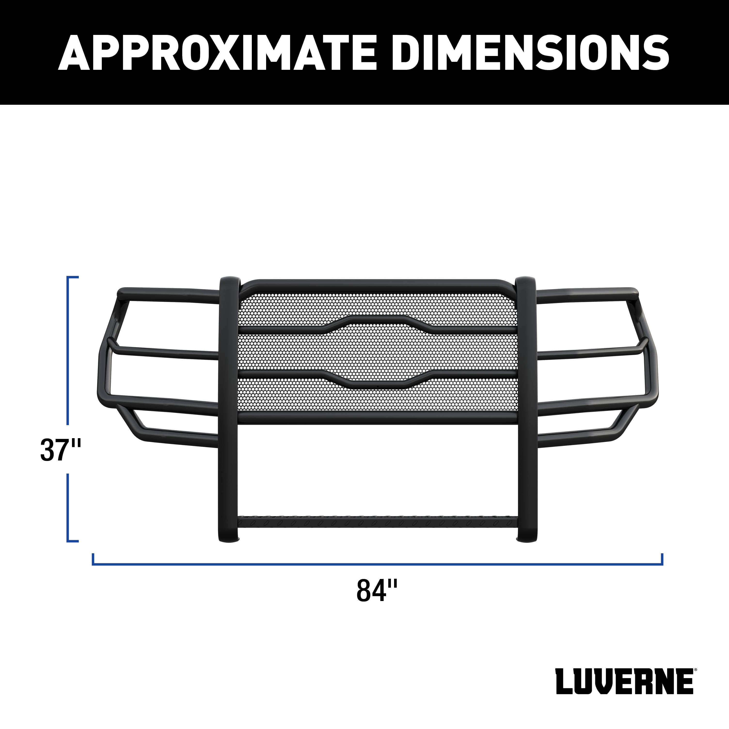 LUVERNE Prowler Max Black Steel Grille Guard, 2019-2022 Chevy/GMC Silverado/Sierra 1500