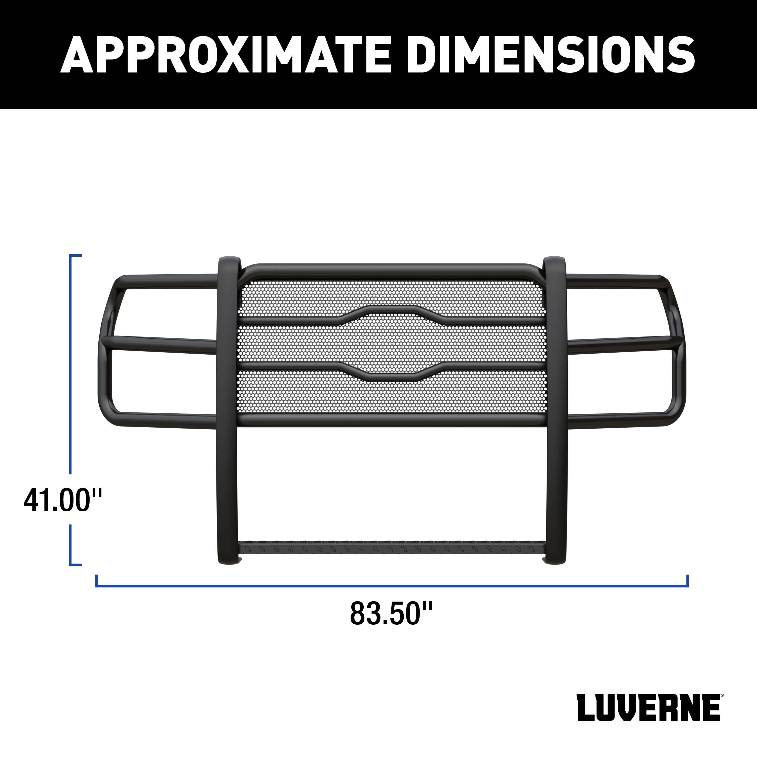 LUVERNE Prowler Max Black Steel Grille Guard, 2020-2023 Chevy/GMC Silverado/Sierra 2500HD, 2020-2023 Chevy/GMC Silverado/Sierra 3500HD