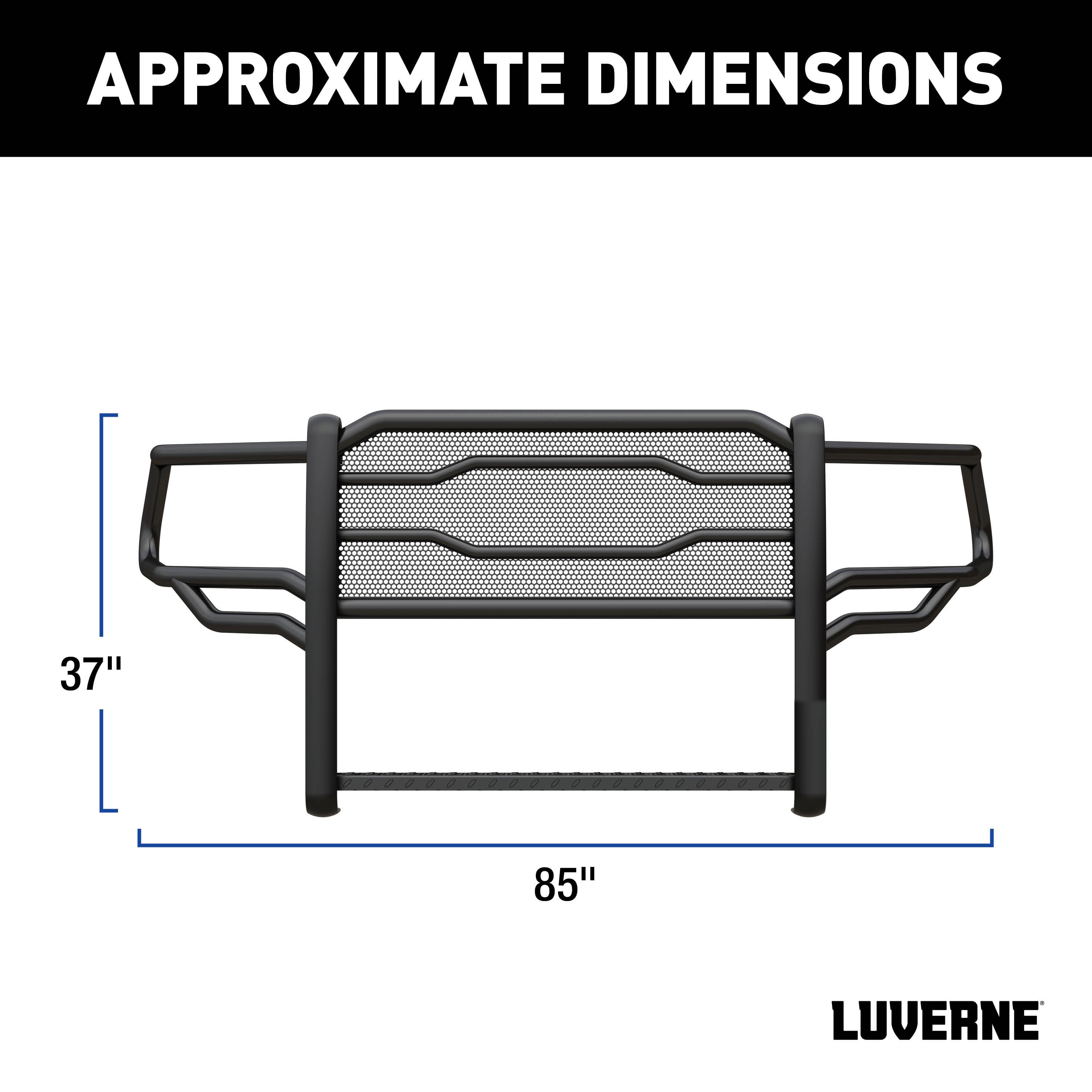 LUVERNE Prowler Max Black Steel Grille Guard, 2019-2024 Ram 2500/3500