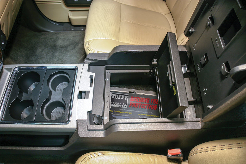 Console Safe - 11-16 F-250/350/450/550 Super Duty w/ Flow-Thru Console Black Tuffy Security Products