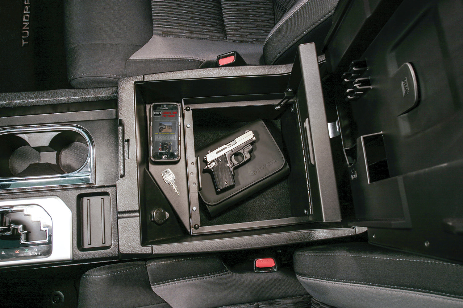 Console Safe - 14-21 Tundra w/ Fixed Center Console Black Tuffy Security Products