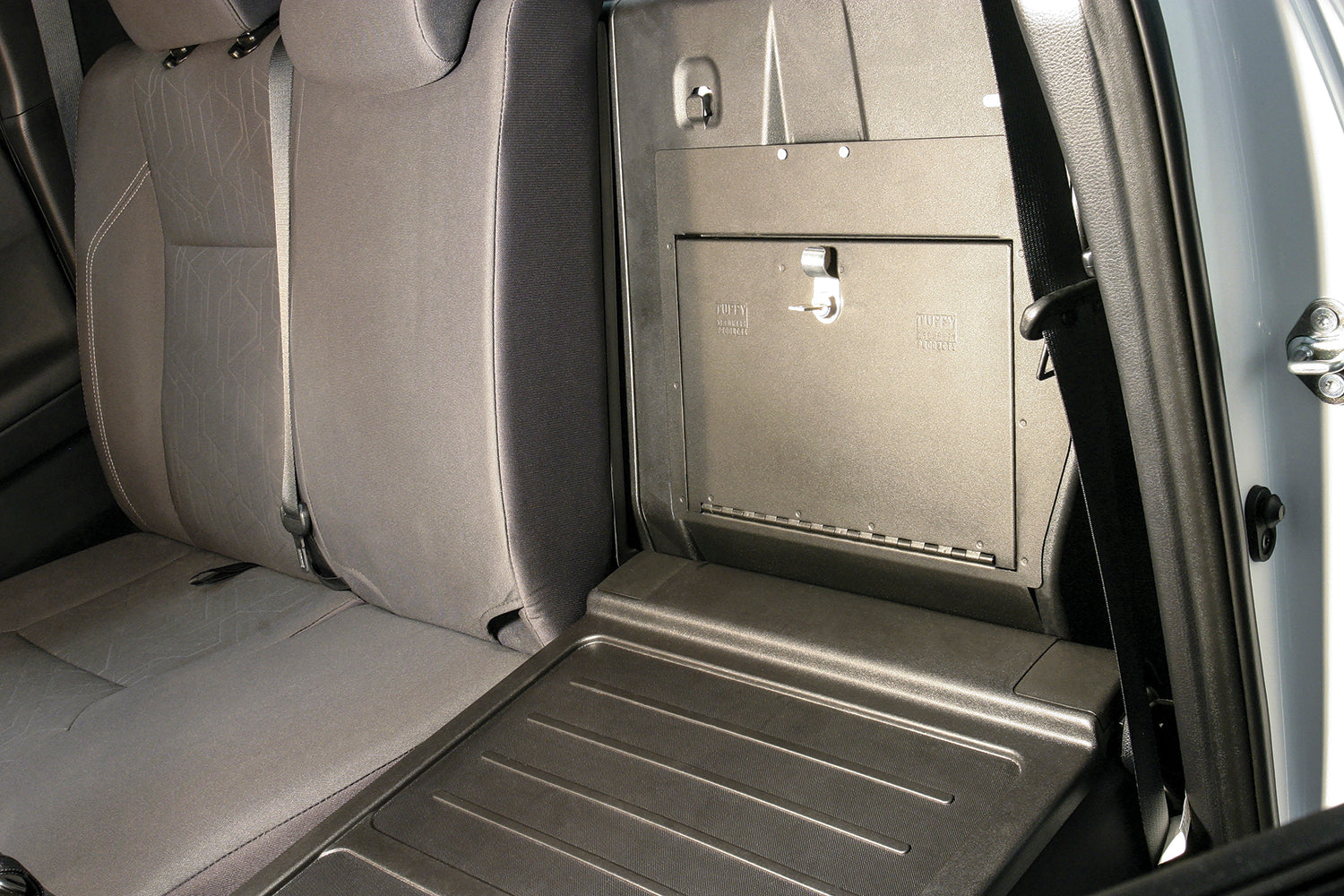 Rear Cubby Cover 05-22 Tacoma Crew Cab Black Tuffy Security Products