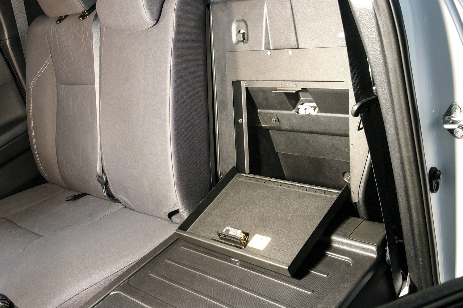 Rear Cubby Cover 05-22 Tacoma Crew Cab Black Tuffy Security Products