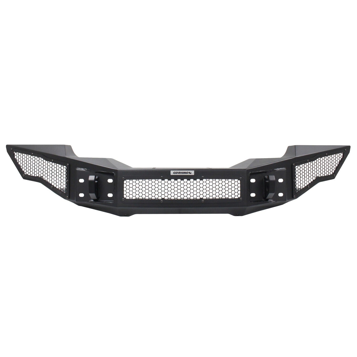Rockline Front Full Width Bumper Textured Black 2007-2025 Jeep Wrangler JK/JL 2020-2025 Jeep Gladiator Go Rhino
