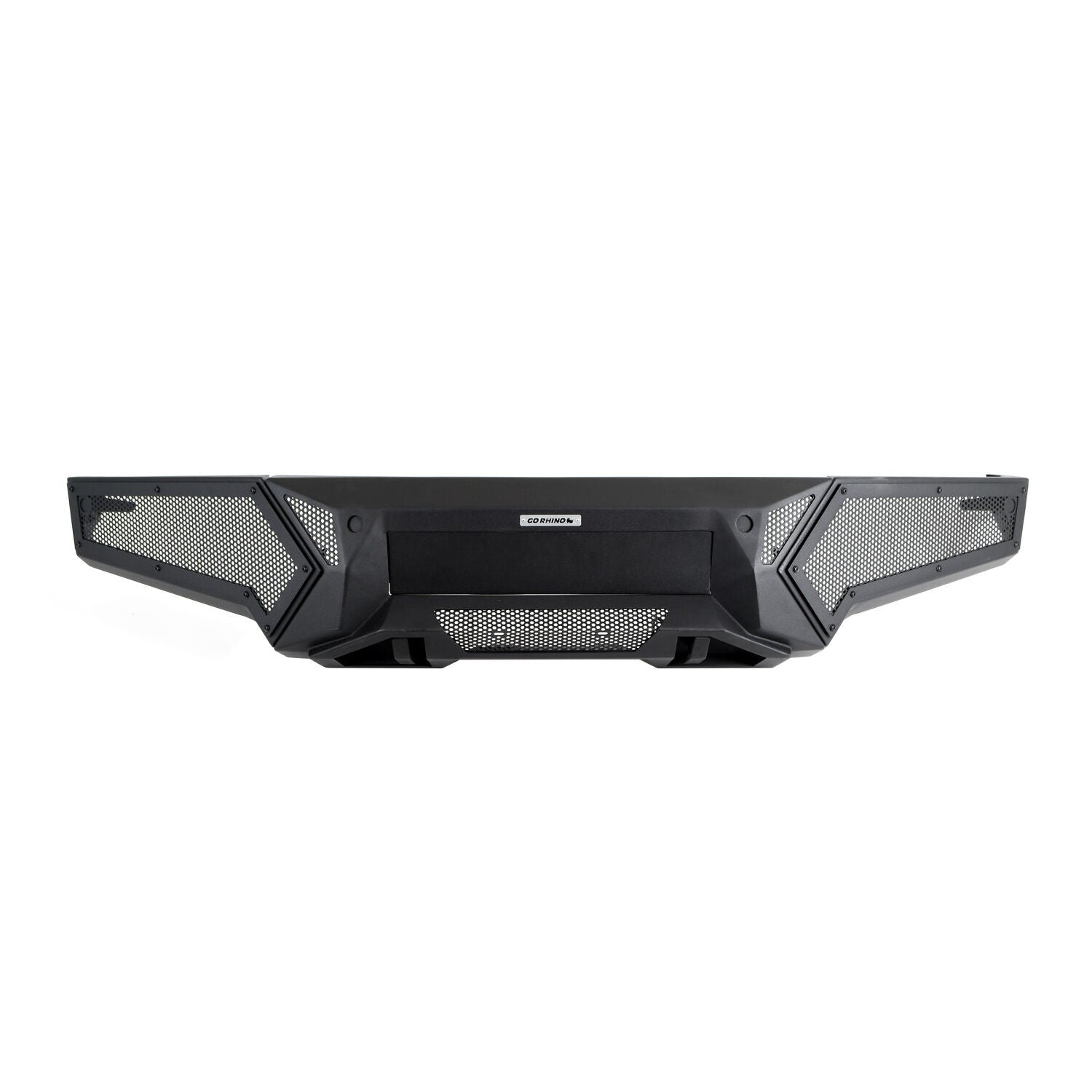 Element Front Bumper with Power Actuated Hide Away Light Bar Mount Textured Black 2019-2024 Ram 1500 Go Rhino