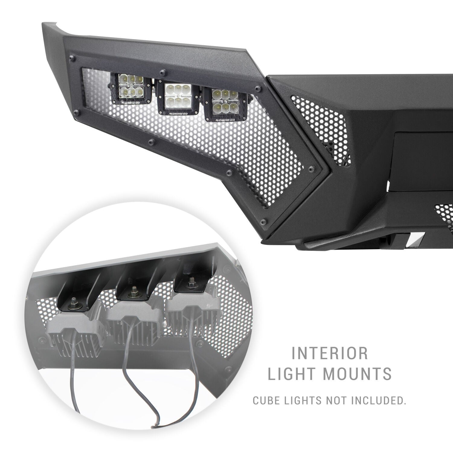 Element Front Bumper with Fixed Light Bar Mount Textured Black 2022-2025 Toyota Tundra Go Rhino