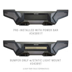 Element Front Bumper with Fixed Light Bar Mount Textured Black 2016-2023 Toyota Tacoma Go Rhino