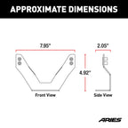 ARIES 3" Bull Bar License Plate Bracket