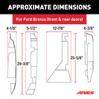 ARIES Door Hinge Covers for ARIES Tube Doors - Ford Bronco 4-Door, 2021-2026 Ford Bronco