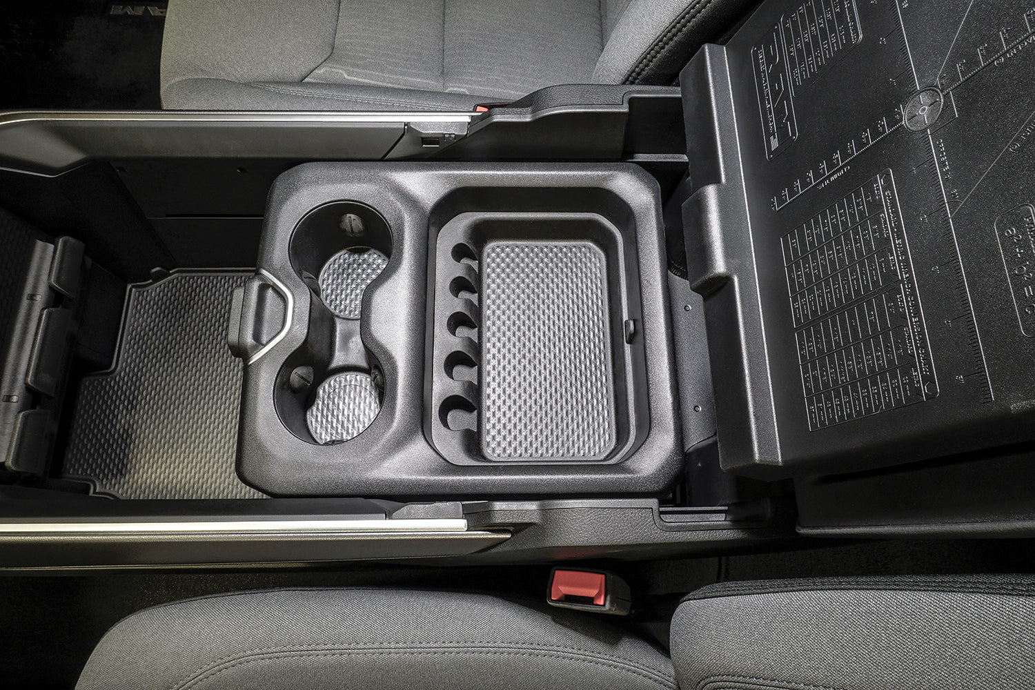 Console Safe 19-23 Ram 1500/2500/3500 w/ Fixed Floor Console w/o Sliding Console Trays with Cup Holder Lids Tuffy Security Products