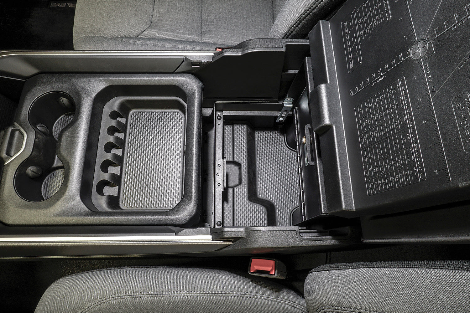 Console Safe 19-23 Ram 1500/2500/3500 w/ Fixed Floor Console w/o Sliding Console Trays with Cup Holder Lids Tuffy Security Products