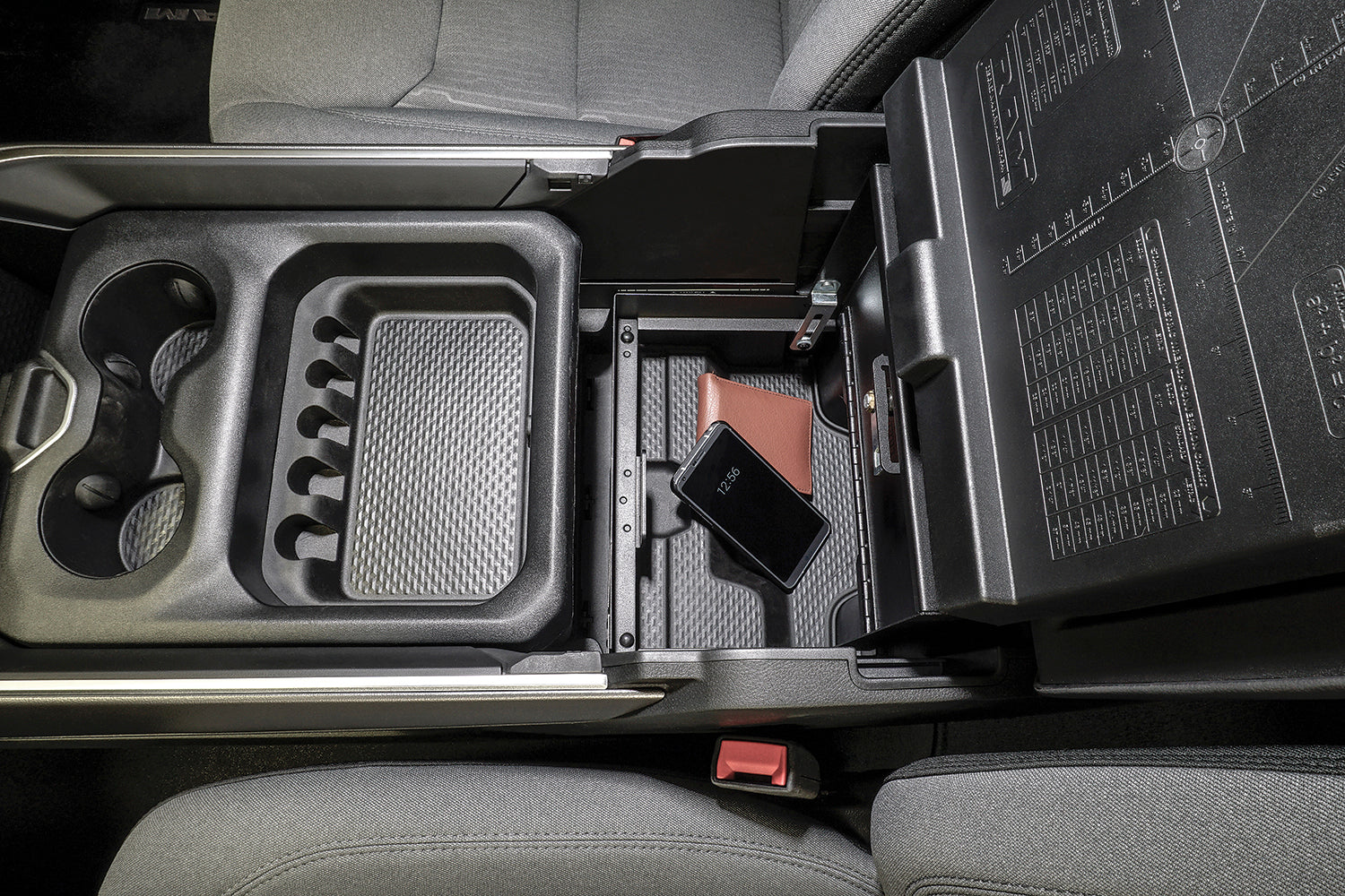 Console Safe 19-23 Ram 1500/2500/3500 w/ Fixed Floor Console w/o Sliding Console Trays with Cup Holder Lids Tuffy Security Products