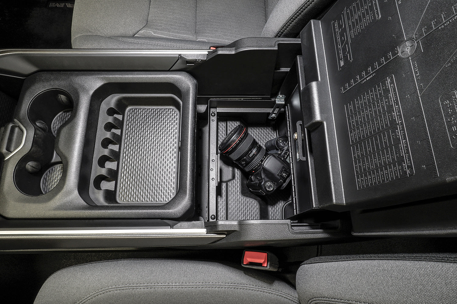 Console Safe 19-23 Ram 1500/2500/3500 w/ Fixed Floor Console w/o Sliding Console Trays with Cup Holder Lids Tuffy Security Products