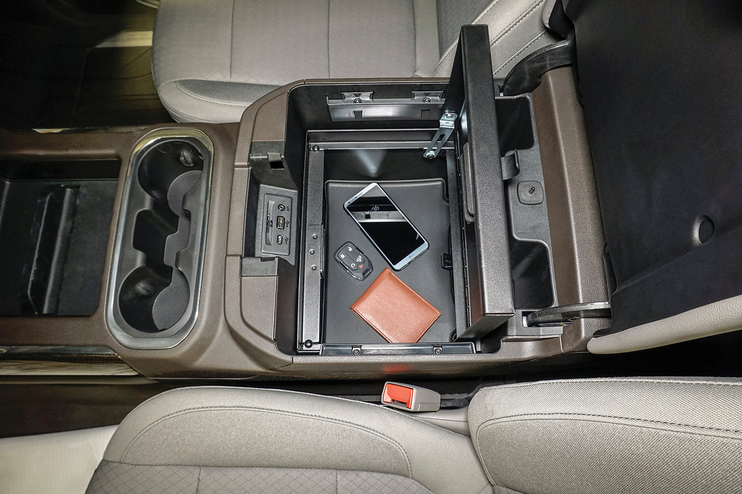 Console Safe Chevy/GMC Silverado/Sierra w/o Wireless Charging Pad 2019-2025 | Standard KeyTuffy Security Products