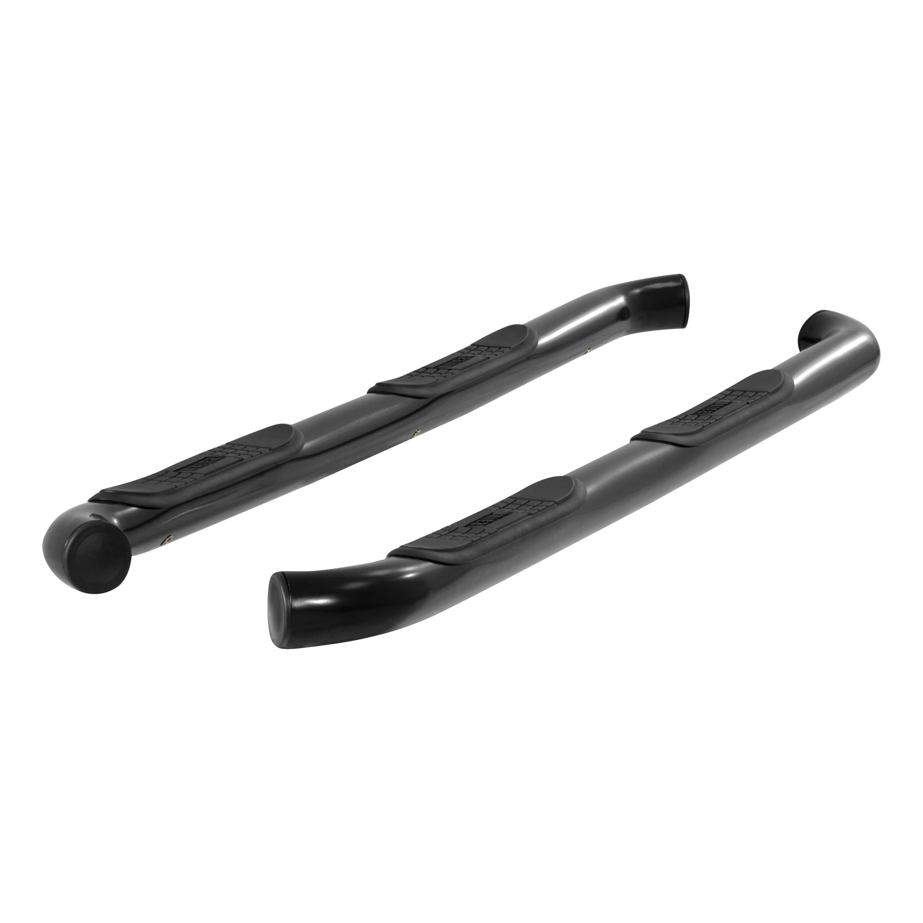 ARIES 3" Round Black Steel Side Bars, 2018 Jeep Wrangler