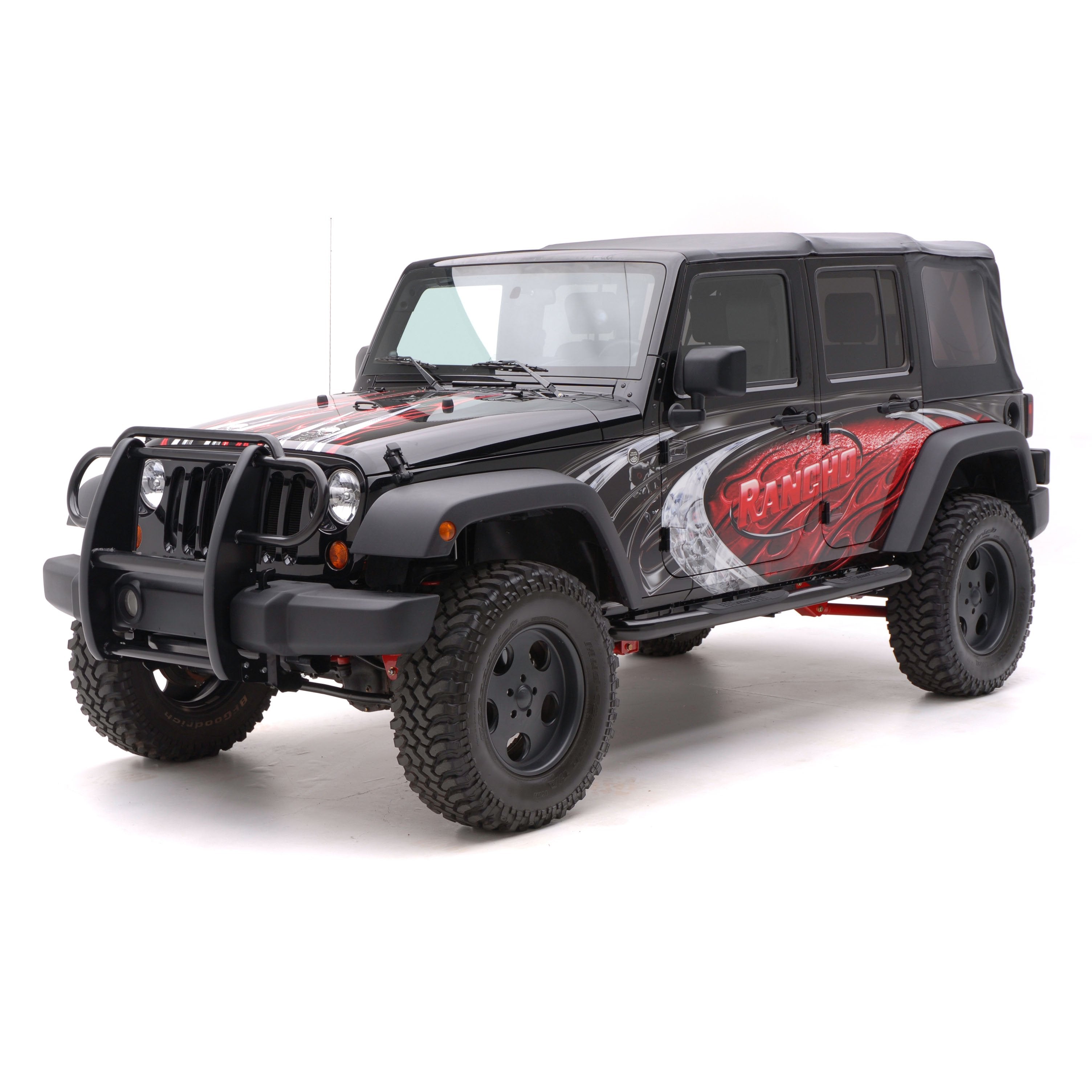 ARIES 3" Round Black Steel Side Bars, 2018 Jeep Wrangler
