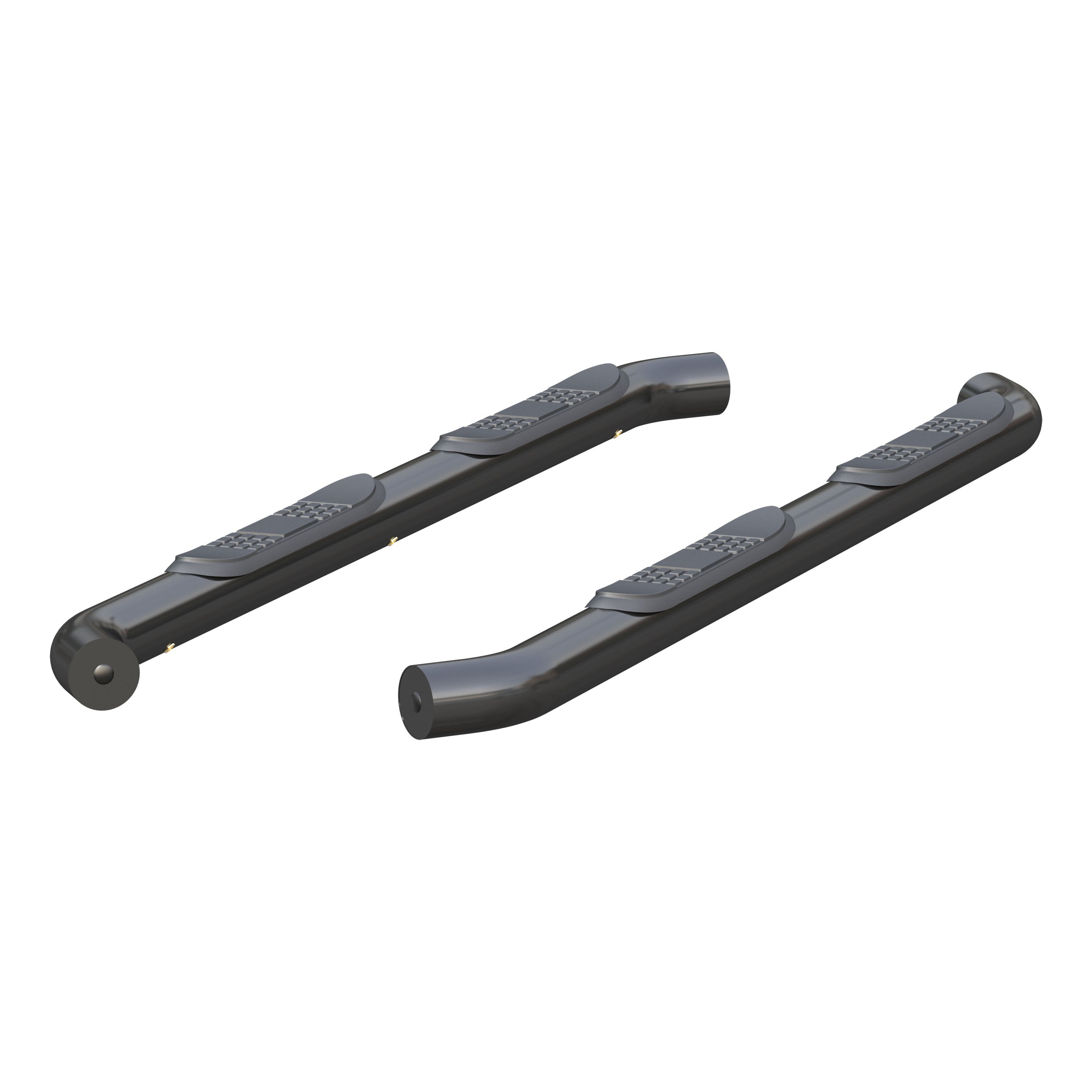 ARIES 3" Round Black Steel Side Bars, 2018-2026 Jeep Wrangler