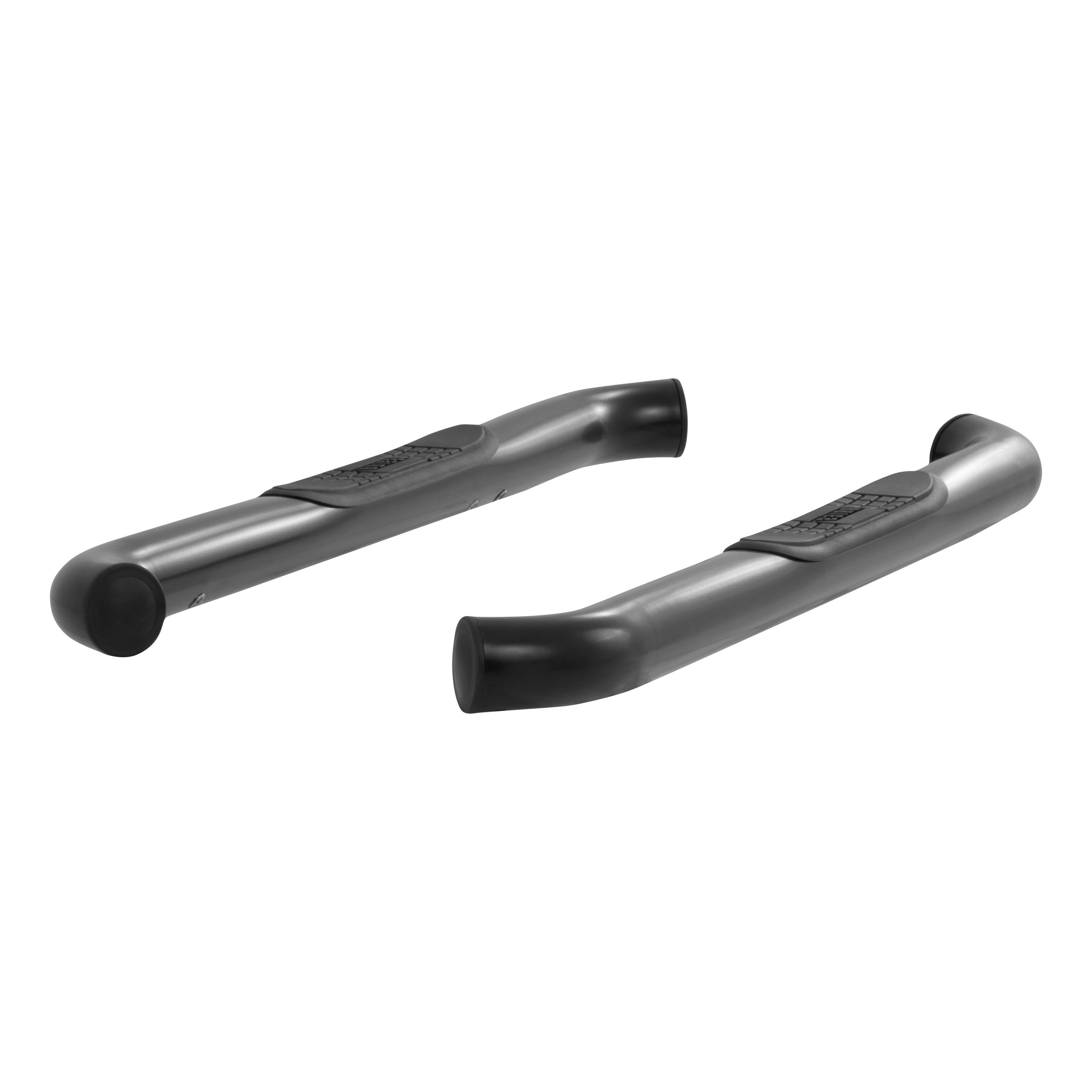 ARIES 3" Round Black Steel Side Bars, 2018 Jeep Wrangler