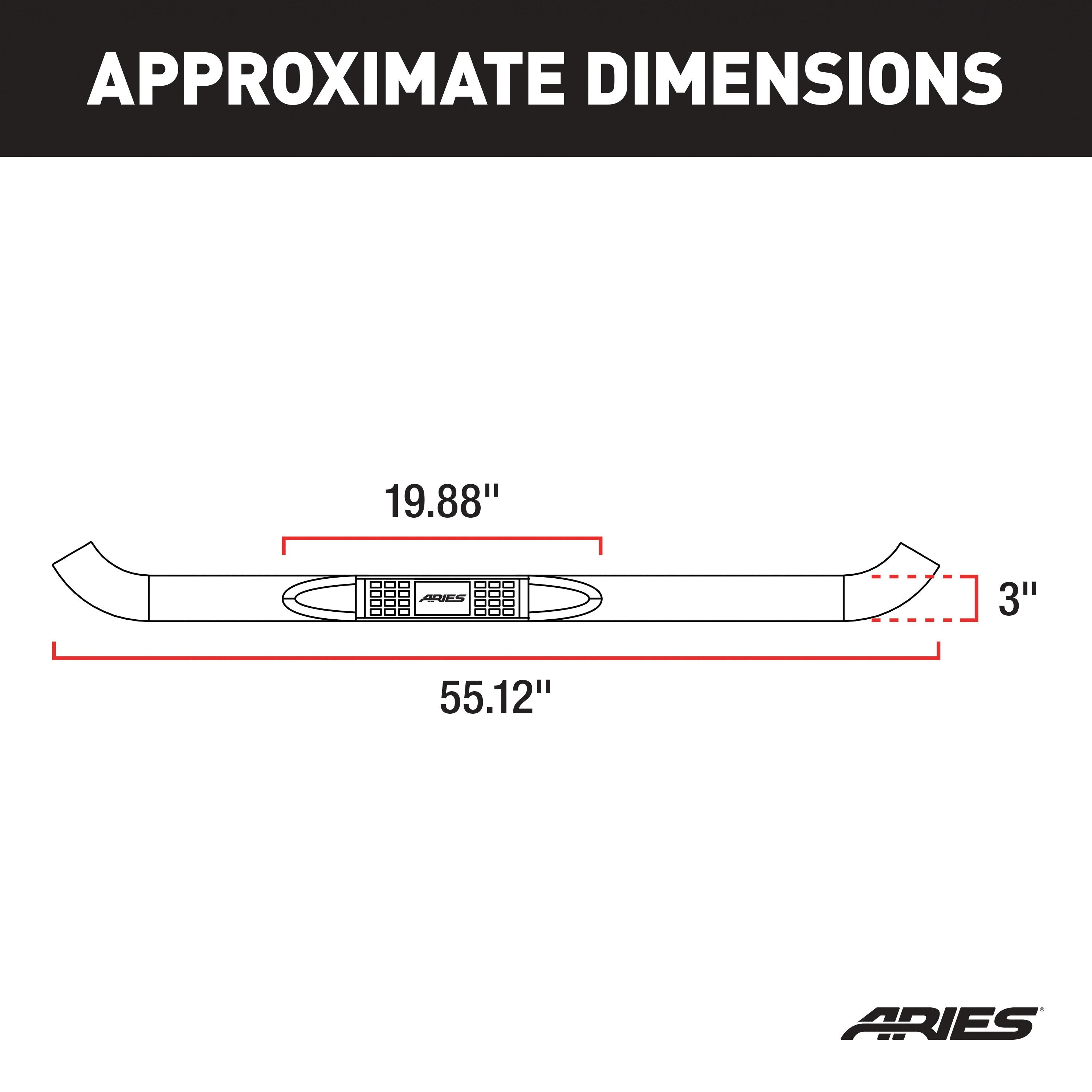 ARIES 3" Round Black Steel Side Bars, 2018 Jeep Wrangler