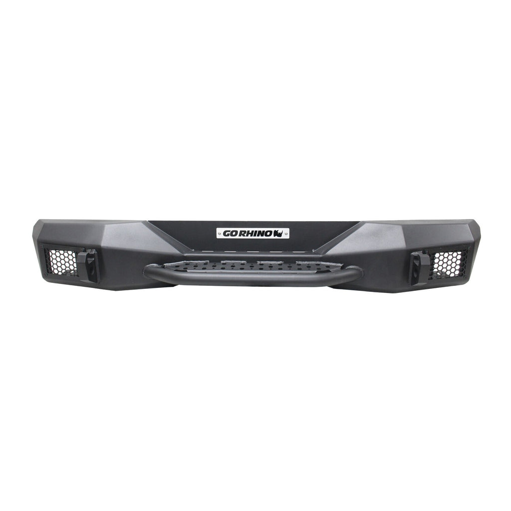 Rockline Rear Stubby Bumper Textured Black 2018-2026 Jeep Wrangler Go Rhino