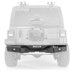 Rockline Rear Full Width Bumper for Ford Bronco Textured Black 2018-2026 Jeep Wrangler Go Rhino