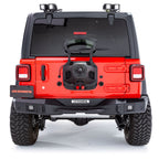 Rockline Rear Full Width Bumper for Ford Bronco Textured Black 2018-2026 Jeep Wrangler Go Rhino