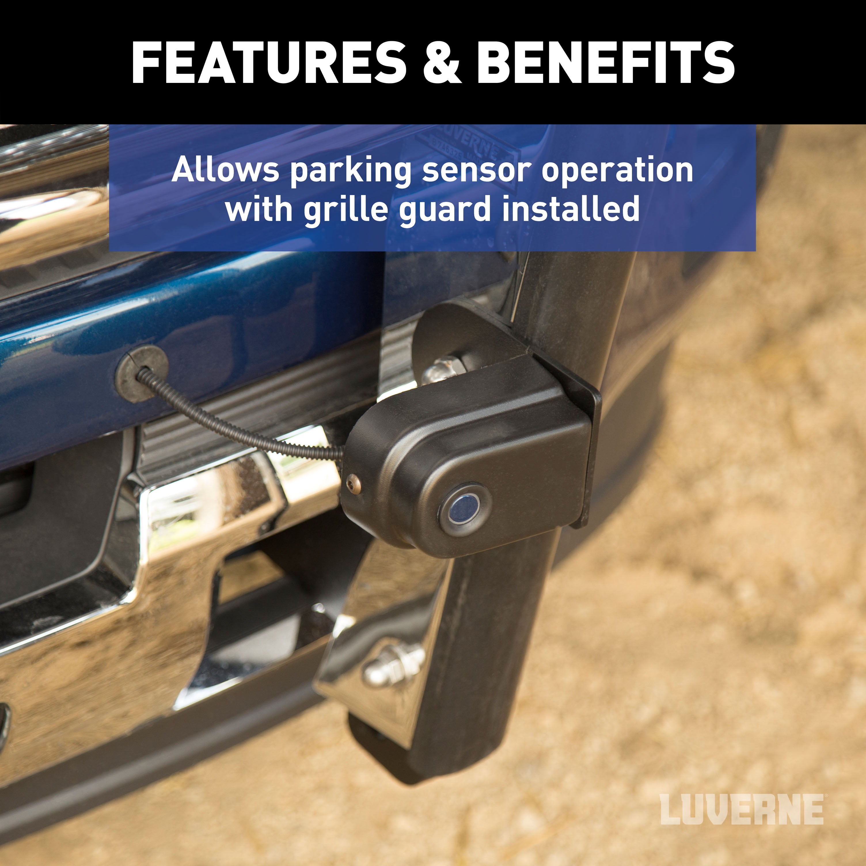 LUVERNE 2" Tubular Grille Guard Parking Sensor Relocation Kit, 2019 Chevy/GMC Silverado/Sierra 1500