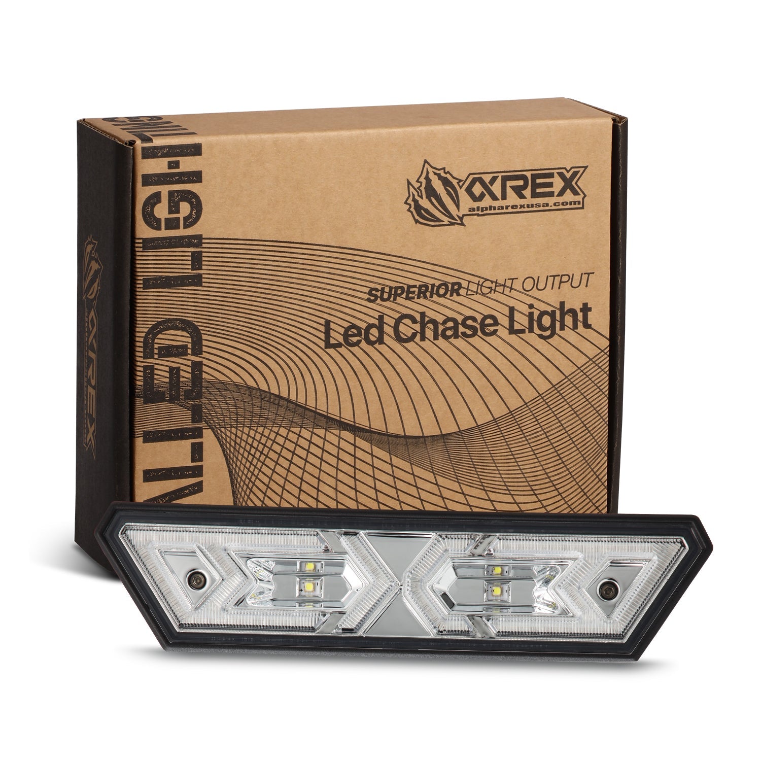 AlphaRex Arrow-X Multi-functional Off-Road Chase Light - Clear - Apollo Off-Road
