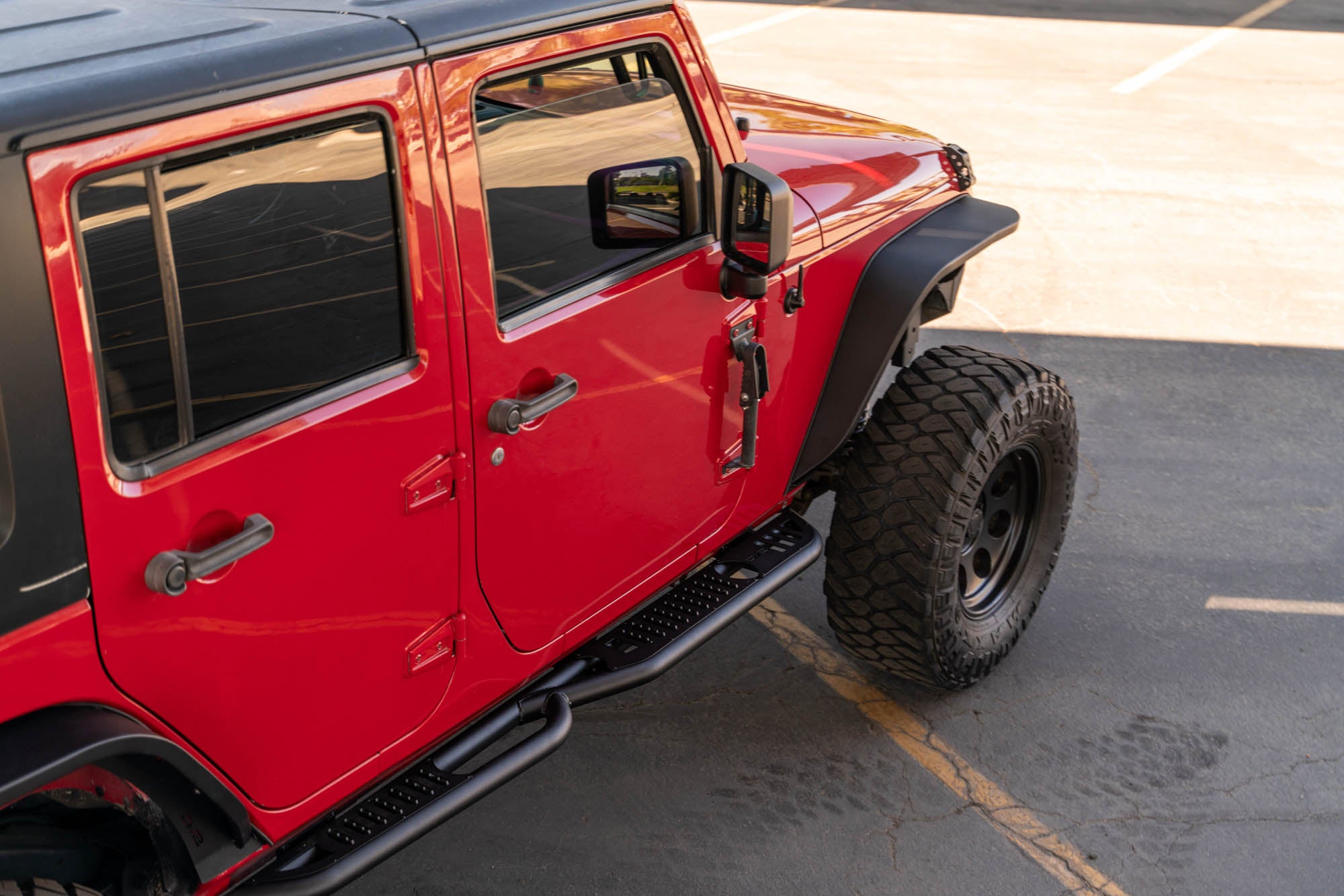 4-Door Jeep Wrangler JK OE Plus Side Steps - Apollo Off-Road