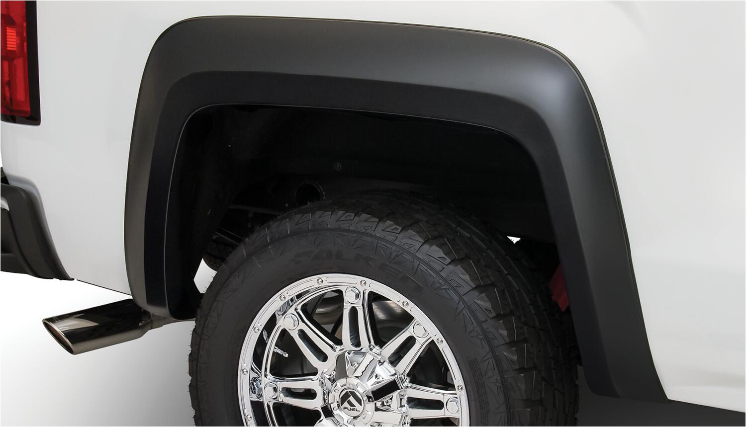 Black Extendafender Fender Flares Smooth Finish 2-Piece Rear For 2019-2026 GMC Sierra 1500 Bushwacker