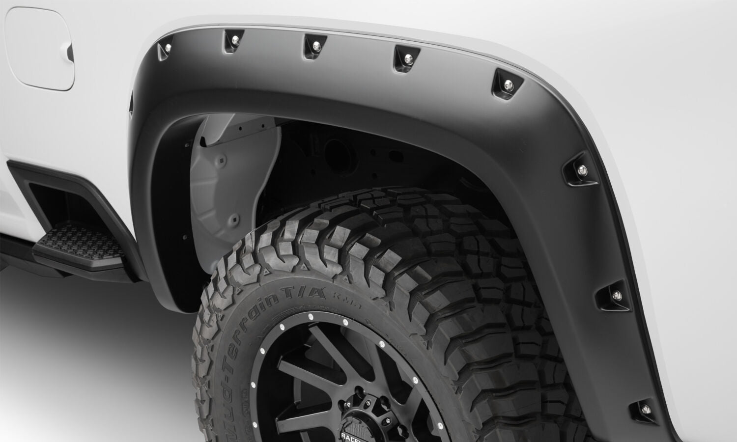 Black Pocket/Rivet Style Smooth Finish 4-Piece Set For 2020-2026 Chevrolet Silverado 2500/3500 Bushwacker