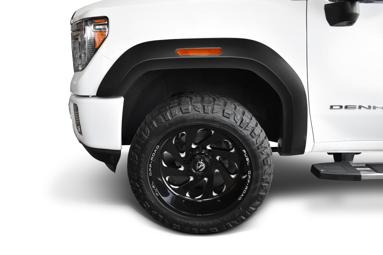 Black Extendafender Style Smooth Finish 4-Piece Fender Flare Set For 2020-2026 GMC Sierra 2500 Hd/3500 Hd Bushwacker