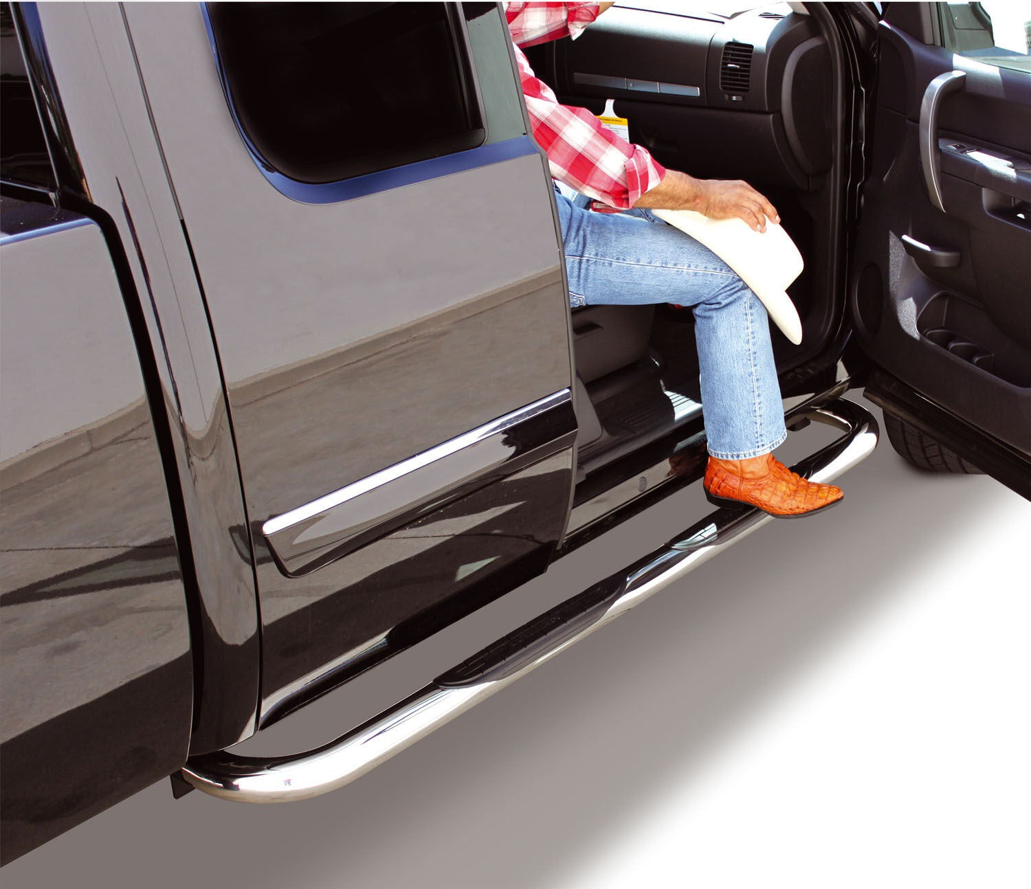4000 Series SideSteps With Mountins Bracket Kit Polished Stainless Steel 2010-2026 Dodge Ram 2500/3500 Go Rhino