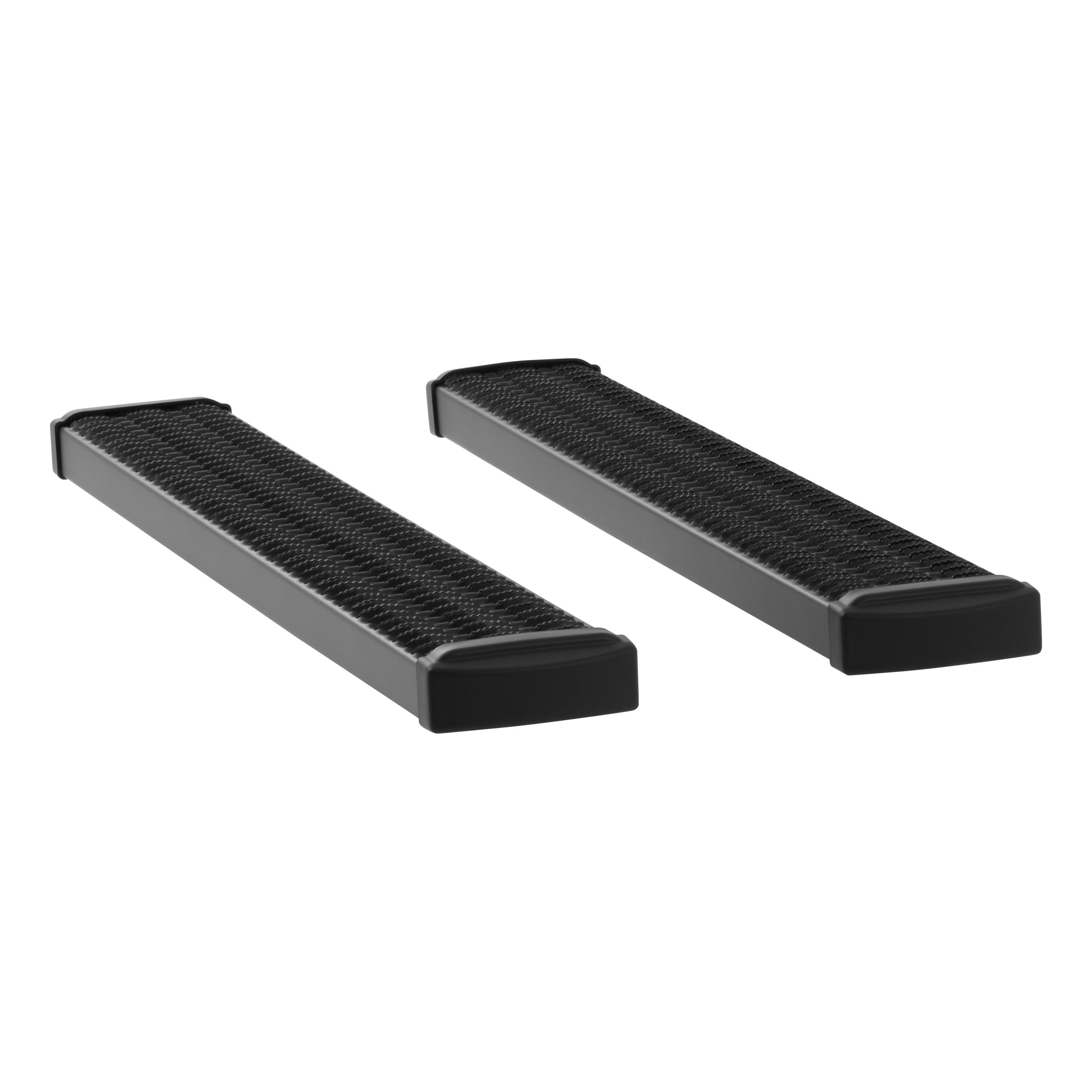 LUVERNE Grip Step 7" x 54" Black Aluminum Running Boards, 2019-2026 Chevy/GMC Silverado/Sierra 1500, 2020-2026 Chevy/GMC Silverado/Sierra 2500HD, 2020-2026 Chevy/GMC Silverado/Sierra 3500HD