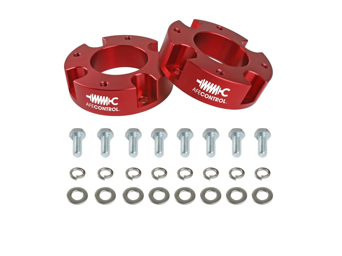 aFe Control 1.875 Inch Leveling Kit Red Toyota Tundra 22-26 V6-3.4L Twin Turbo